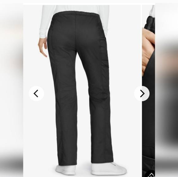 2pc set Cherokee Core Stretch Modern Black Scrub Top Bottom Pants 4x 5x - Picture 9 of 9